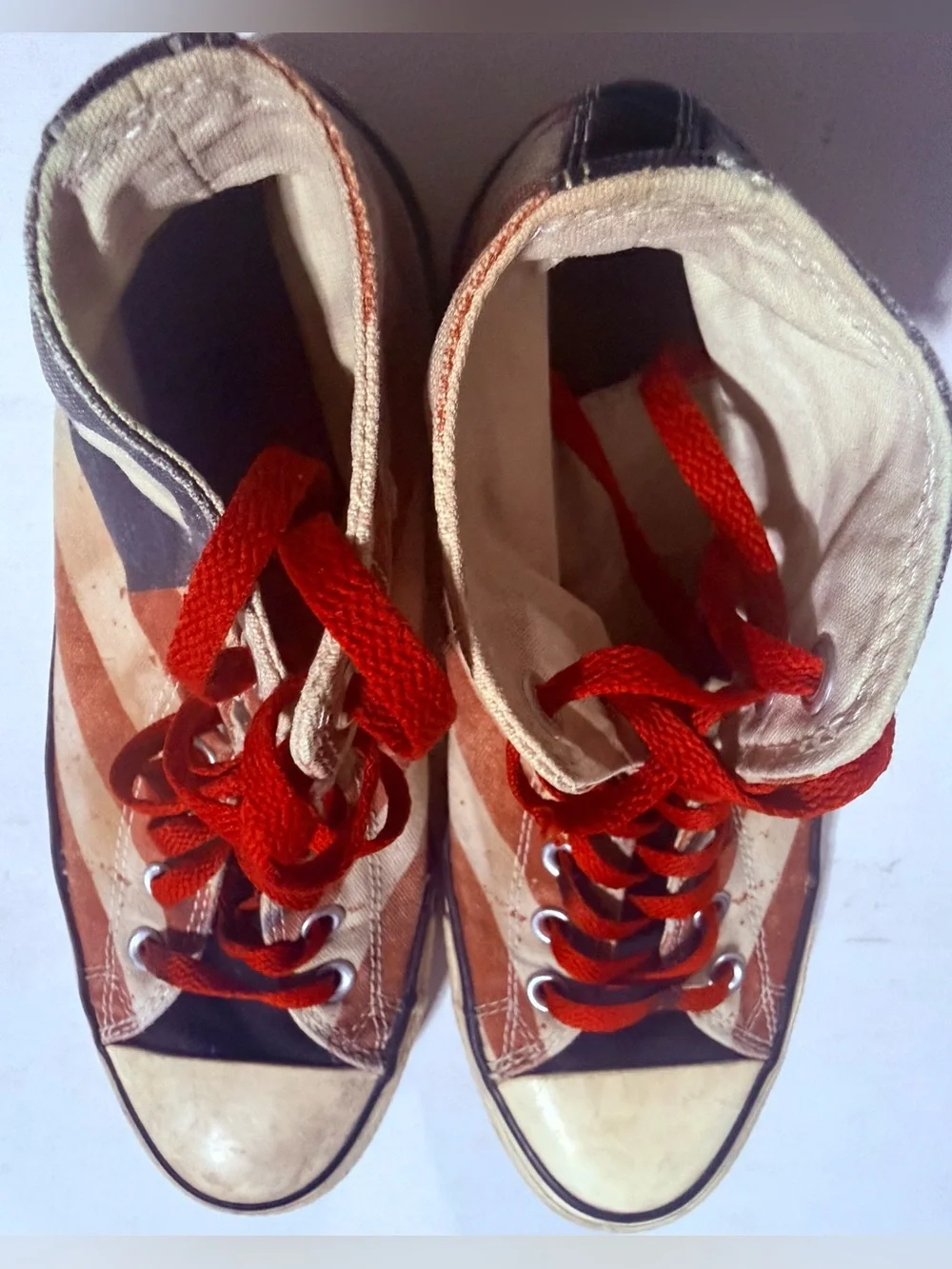 Beloved Converse High Top Sneakers Red, White, Blue #American #Eagle